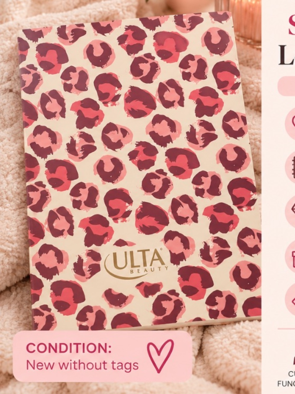 Ulta Beauty Pink Leopard Print Notebook Journal Animal Print New